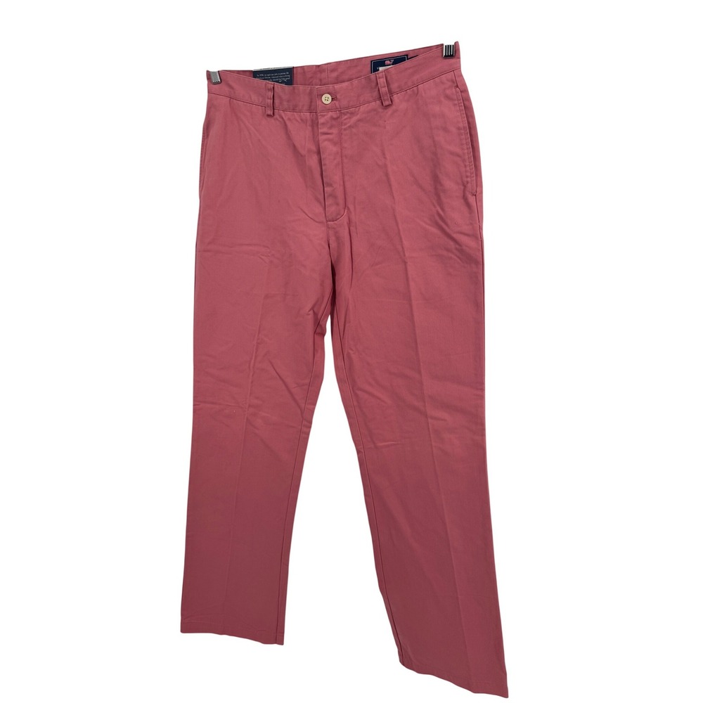 Vineyard Vines Club Pant Mens 34x34 Salmon Pink Classic Fit Chino Cotton Preppy